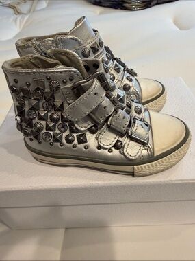 Ash | Shoes | Ash Studded Black Kids Hightop Sneakers | Poshmark
